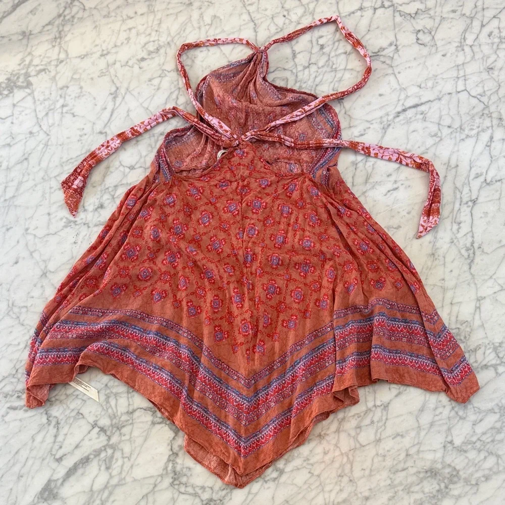 Free People Make me Yours Halter Neck Mini Dress Sz S - Picture 10 of 10